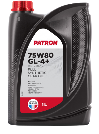 Трансмиссионное масло Patron ORIGINAL 75W80 GL-4+, 1л
