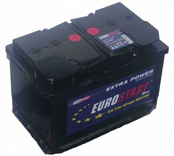 Аккумулятор Eurostart Blue (77 A/h), 680А R+